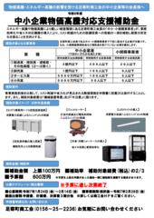 【受付終了】中小企業物価高騰対応支援補助金の公募について